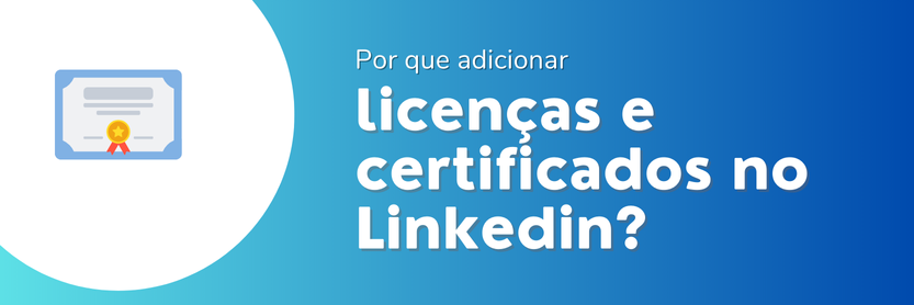 licenças e certificados linkedin